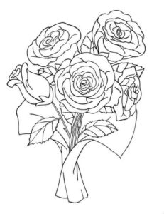 Coloring book - Flower bouquet