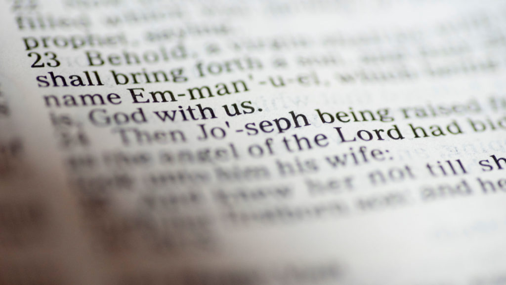 Emmanuel passage in the Bible Matthew 1:23